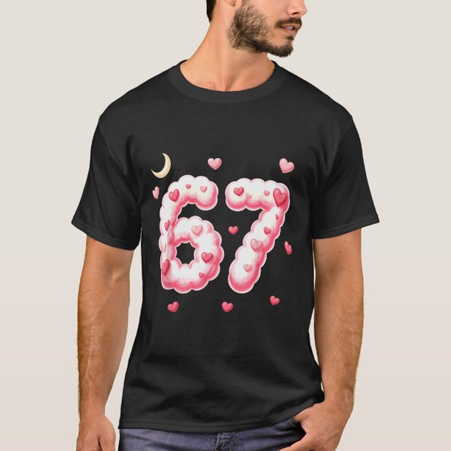 T-shirt Viral 67 Kawaii Hearts Valentine's Day Girls Humor (Devant)