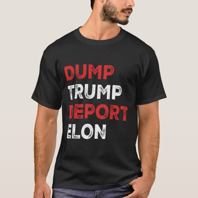 T-shirt Virez Trump Déportez Elon  (Devant)