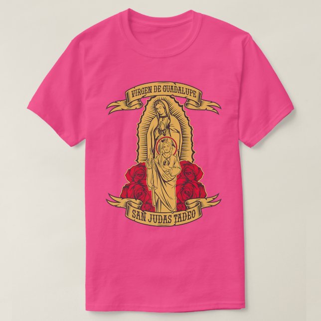T-shirt Virgen de Guadalupe con San Judas Tadeo  (Design devant)