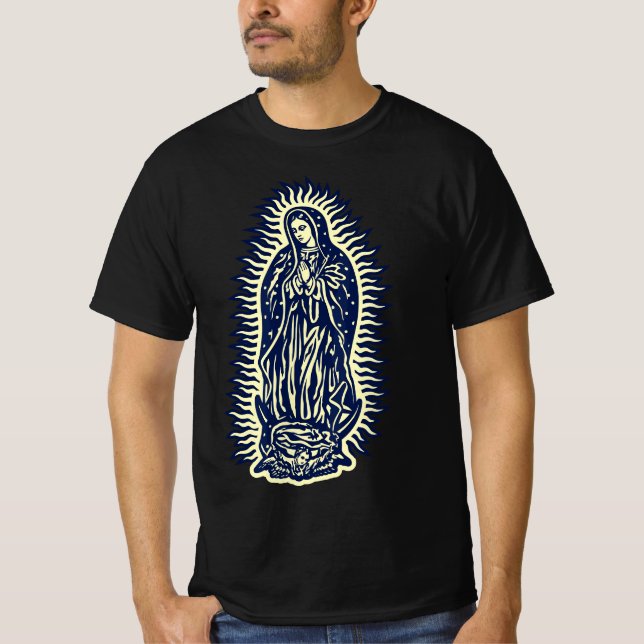 T-shirt Virgen De Guadalupe. Mère Marie, Mère Vierge. C (Devant)