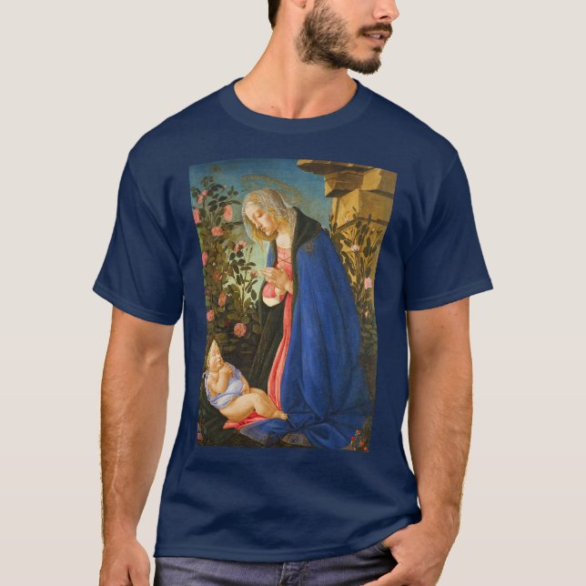 T-SHIRT VIRGIN ADORER DORMIR CHRIST ENFANT (Devant)