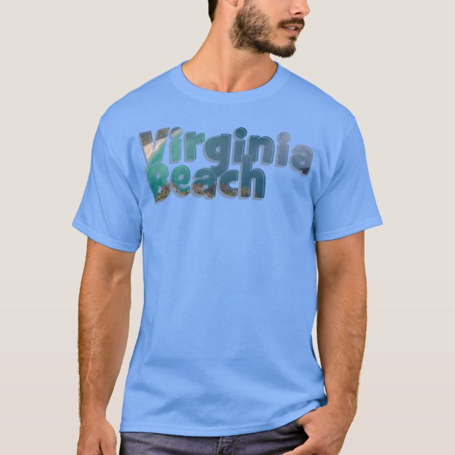 T-shirt Virginia Beach 70s rétro (Devant)