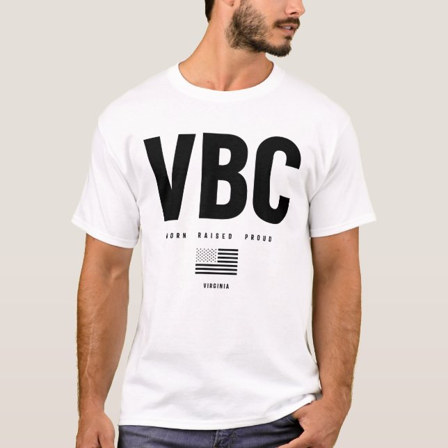 T-shirt Virginia Beach Love - Born Raises Fier (Devant)