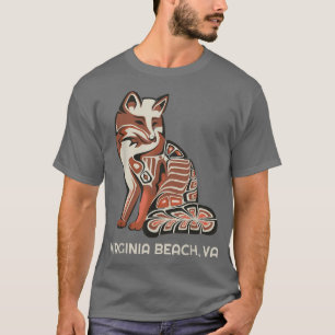 T-shirt Virginia Beach Red Tribal Pour Native American Art