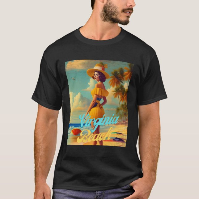 T-shirt Virginia Beach Virginia Parasdies Beautity (Devant)
