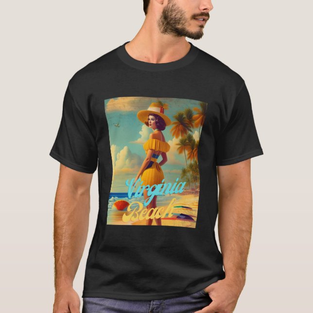 T-shirt Virginia Beach Virginia Parasdise Beautiful (Devant)