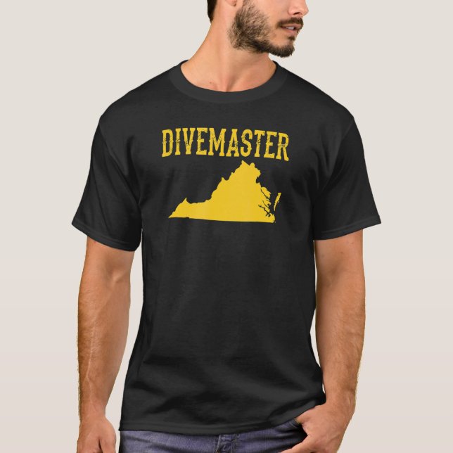 T-shirt Virginia Divemaster Scuba Instructor Dive F (Devant)