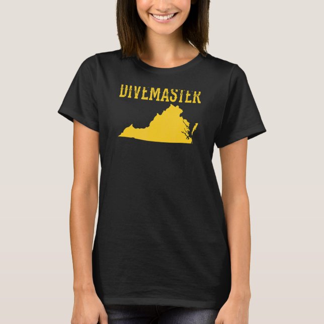 T-shirt Virginia Divemaster Scuba Instructor Dive F (Devant)