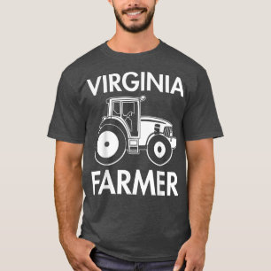 T-shirt Virginia Farmer Vintage Men Tractor Farm Local Fo