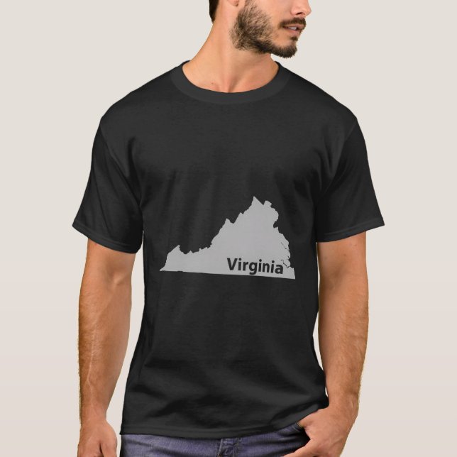 T-shirt Virginia Map State Home Fierté Cadeau (Devant)