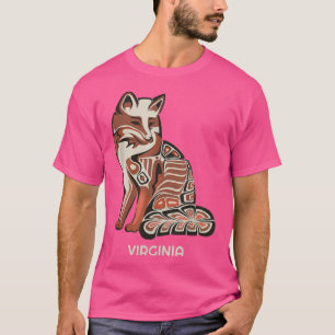 T-shirt Virginia Red Tribal Pour Native American Artwork S