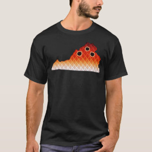 T-shirt Virginia Redfish Colors Rouge Tambour couleur insp