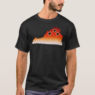 T-shirt Virginia Redfish Colors Rouge Tambour couleur insp