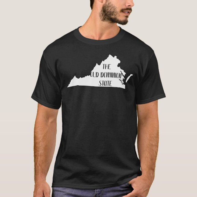 T-shirt Virginia State Outlina - L'Ancien État Dominion (Devant)