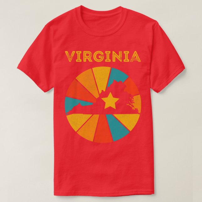 T-shirt Virginia Vintage Souvenir désorganisé 1 (Design devant)