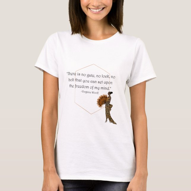 T-shirt Virginia Woolf Freedom Citation (Devant)