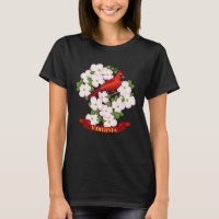 Virginie State Cardinal Bird and Dogwood Flower