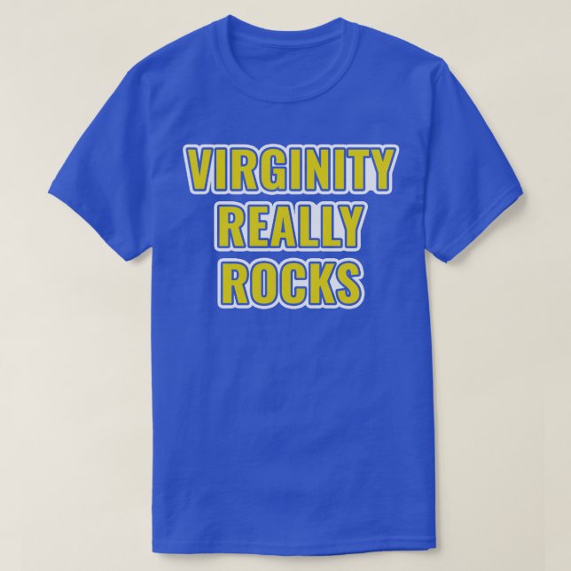 T-shirt Virginity Rocks Virgin (Design devant)