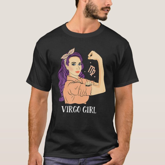 T-shirt Virgo Awesome Pour Femmes Forte Fille Zodiaque (Devant)