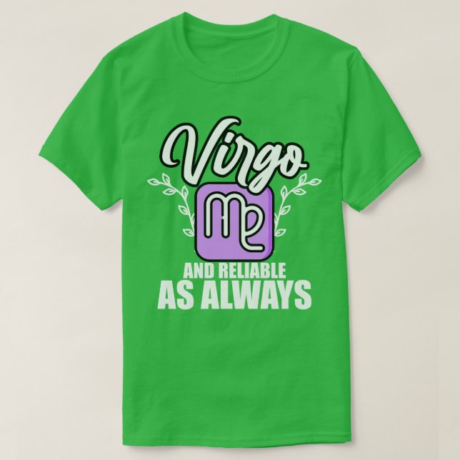 T-shirt Virgo Et Fiable Comme Toujours (Design devant)