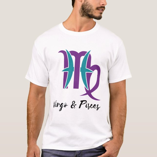 T-shirt Virgo et Pisces Couples Zodiac Astrologie (Devant)