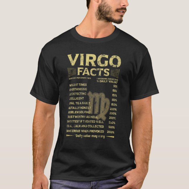 T-shirt Virgo Faits À L'Époque Trop De Mensonge (Devant)