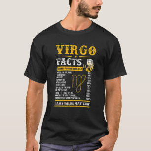 T-shirt Virgo Faits Zodiac Signes drôle Anniversaire Vierg