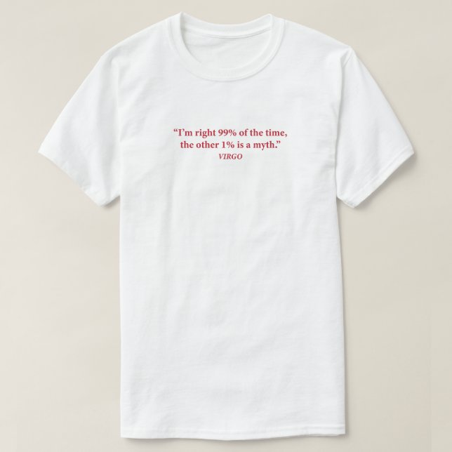 T-shirt Virgo Fixer Graphic Zodiac Tee  (Design devant)