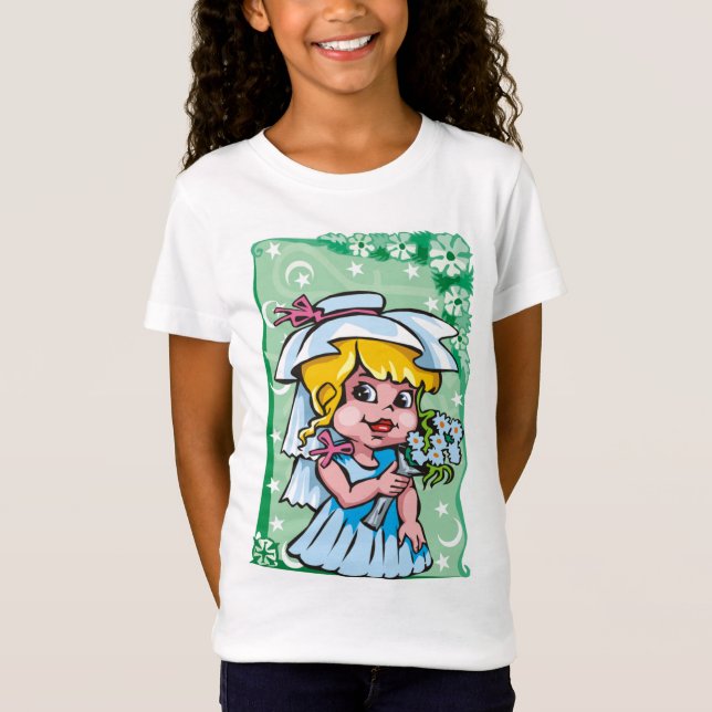 T-Shirt Virgo floral aux fleurs blanches (Devant)