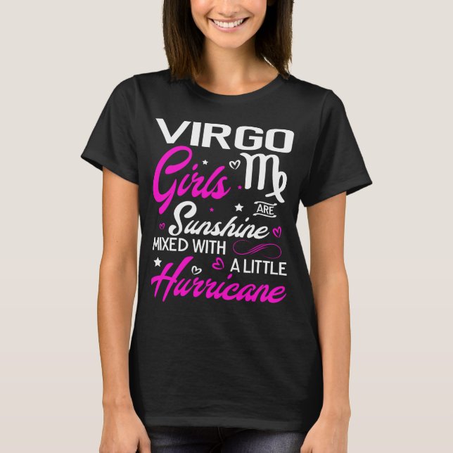 T-shirt Virgo Girl. Astrologie Zodiaque d'Aquarius (Devant)
