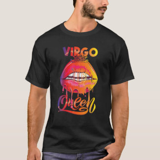 T-shirt Virgo Queen Gradient Color Zodiac Anniversaire
