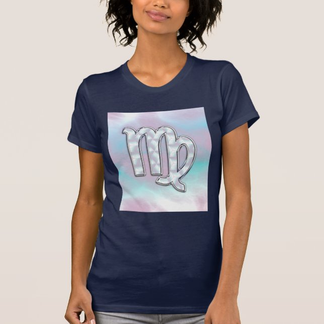 T-shirt Virgo Zodiac Connexion Pastels Style Nacre Imprime (Devant)