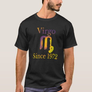 T-shirt Virgo Zodiaque Depuis 1972 50 Ans