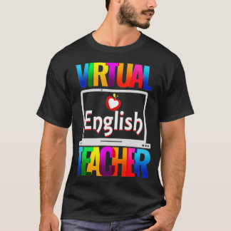 T-shirt Virtual English Enseignant Drôle Retour À L'École