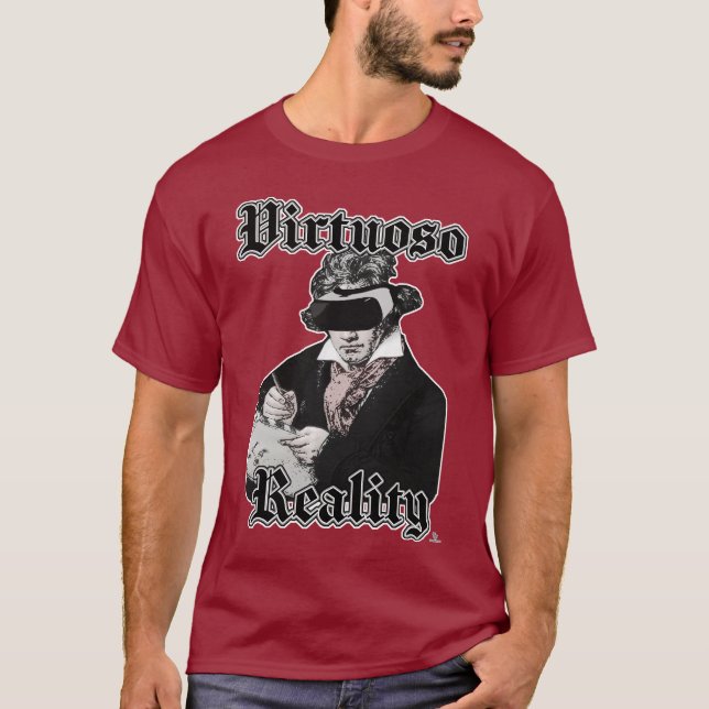 T-shirt Virtuoso Reality Funny High Tech Beethoven (Devant)