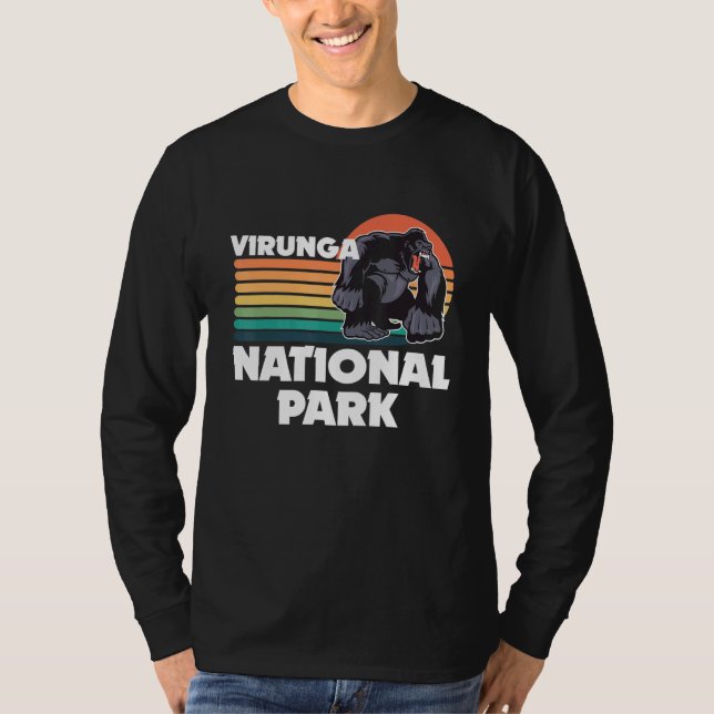T-shirt Virunga Park in Africa Gorilla Safari Souvenir Con (Devant)