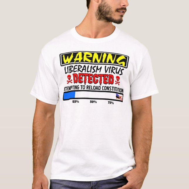 T-shirt Virus de libéralisme détecté ! (Devant)