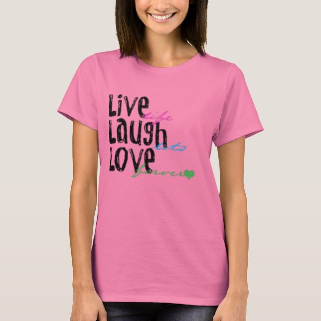 T-shirt Vis, Amour, Rire (Devant)