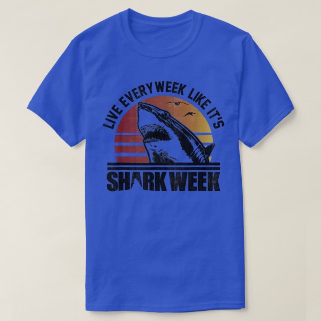 T-shirt Vis chaque semaine comme son requin (Design devant)