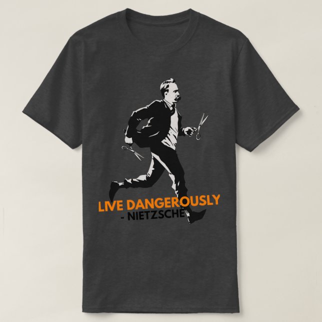 T-shirt Vis Dangereusement Nietzsche (Design devant)