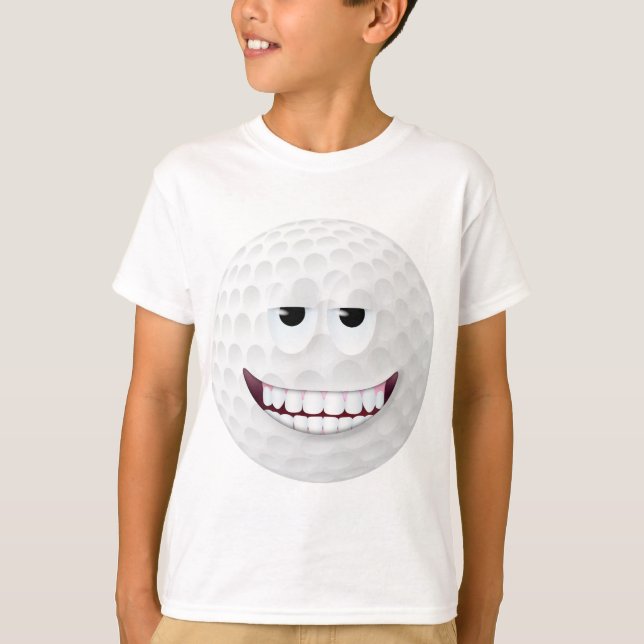 T-shirt Visage 2 de boule de golf (Devant)