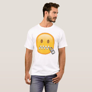 T-shirt Visage à bouche zippée - Emoji