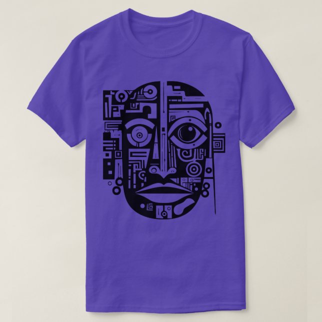 T-shirt Visage Abstrait d'art (Design devant)
