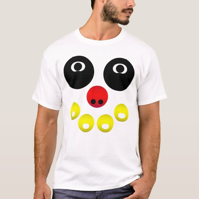 T-shirt Visage Abstrait Lumineux (Devant)