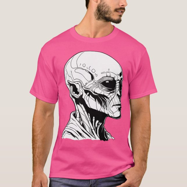 T-shirt Visage Alien (Devant)