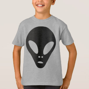 T-shirt Visage Alien gris - Les Gris