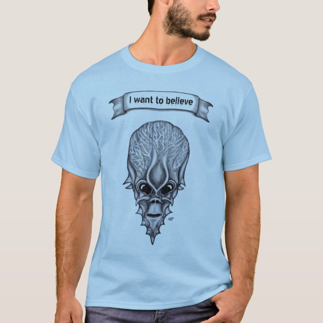 T-shirt Visage Alien, Reconstruction faciale du crâne afri (Devant)