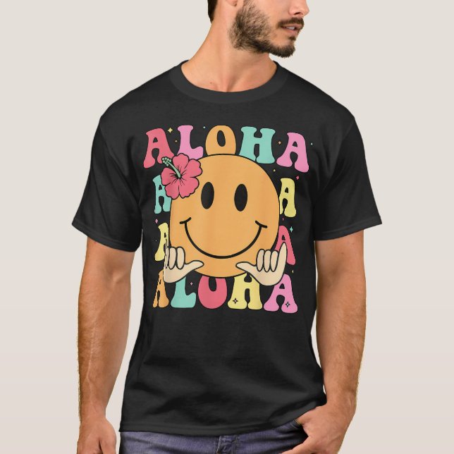 T-shirt Visage Aloha Joyeux (Devant)