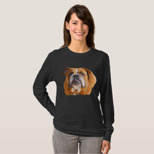 T-shirt Visage anglais de chien de bouledogue d'amour -