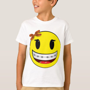 T-shirt visage avec des croisillons - fille